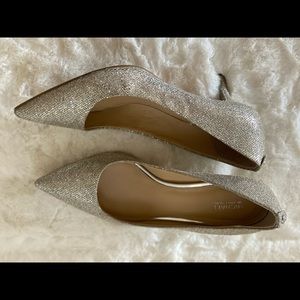Size 8.5 Michael Kors Silver Sparkling Heels